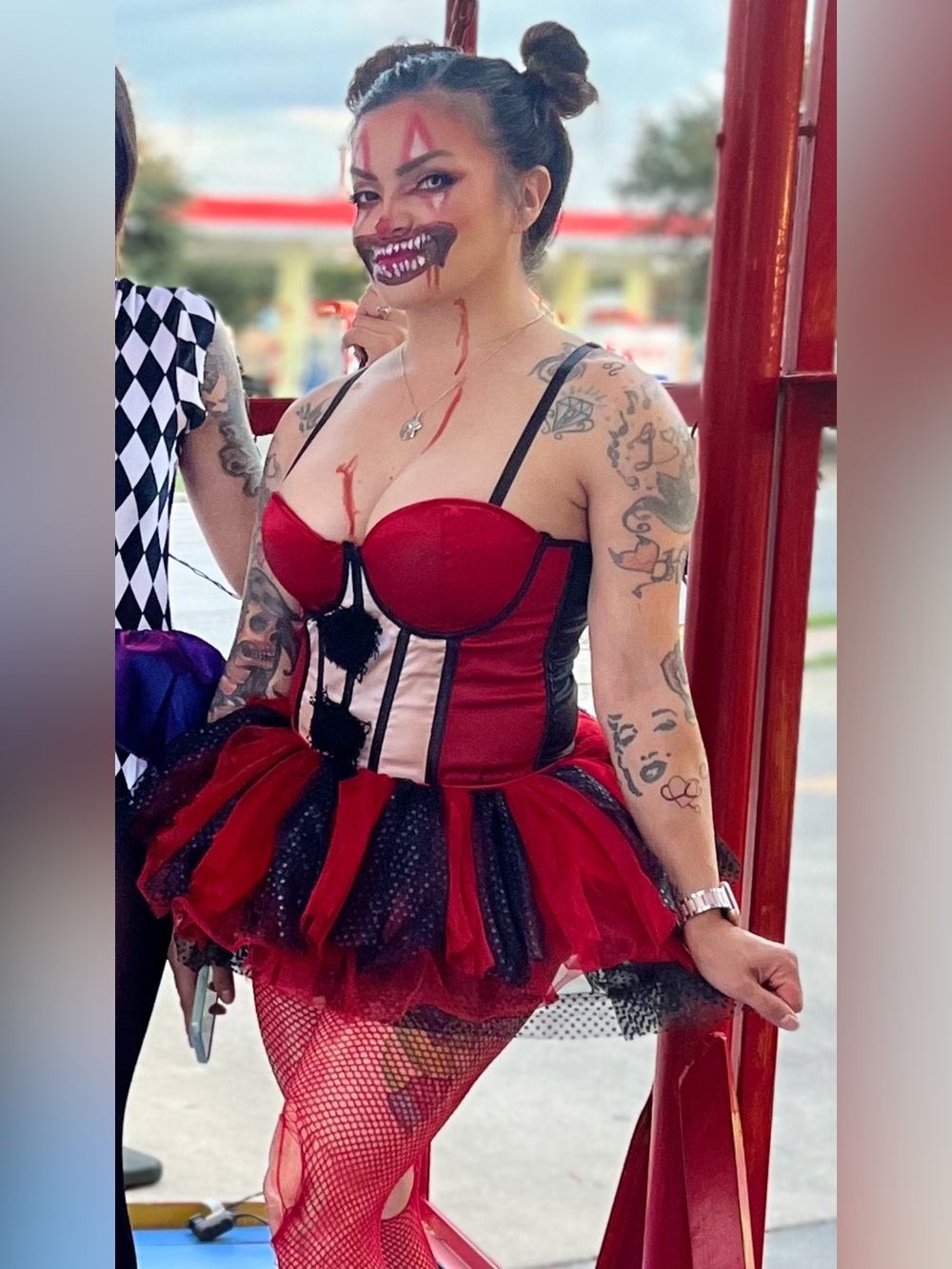 Red & Black Corset Costume